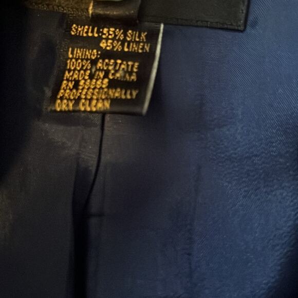 Vtg Silk Linen Blazer Maxi Skirt Coord Set Women Size L Floral Feminine Romantic - Picture 7 of 8